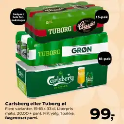 SuperBrugsen Carlsberg eller Tuborg øl tilbud