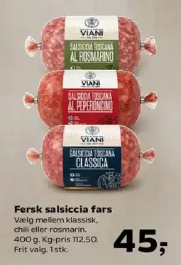 SuperBrugsen Fersk salsiccia fars tilbud