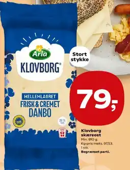 SuperBrugsen Klovborg frisk & cremet Danbo (skæreost) tilbud
