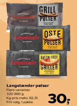 SuperBrugsen Langelænder pølser tilbud