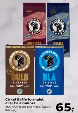 SuperBrugsen Cirkel Kaffe formalet eller hele bønner tilbud