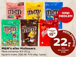 SuperBrugsen M&M's eller Maltesers tilbud
