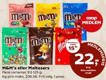 SuperBrugsen M&M's eller Maltesers tilbud