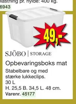 Harald Nyborg SJÖBÖ | STORAGE Opbevaringsboks mat tilbud