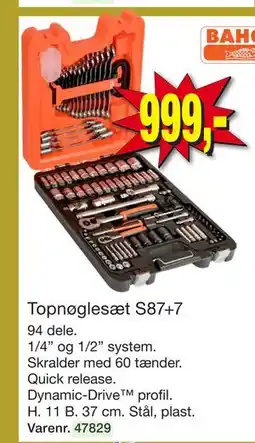 Harald Nyborg Topnøglesæt S87+7 tilbud