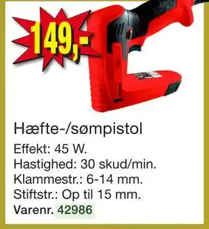 Harald Nyborg Hæfte-/sømpistol tilbud