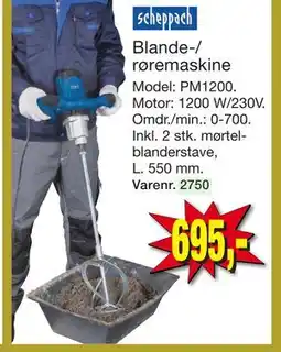 Harald Nyborg Scheppach Blande-/ røremaskine tilbud