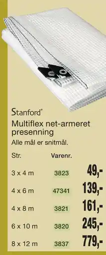 Harald Nyborg Stanford Multiflex net-armeret presenning tilbud