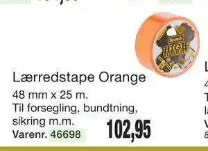 Harald Nyborg Lærredstape Orange tilbud