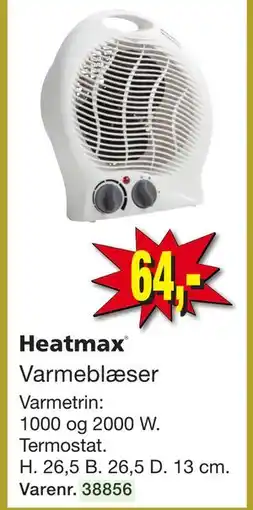 Harald Nyborg Heatmax Varmeblæser tilbud