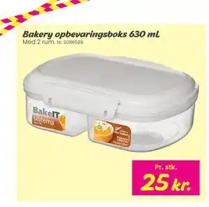 Bakery opbevaringsboks 630 mL