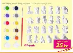 Hi five Med 6 figurer, 6 x 3 mL maling og 1 pensel tilbud