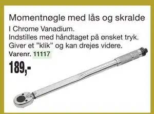 Harald Nyborg Momentnøgle med lås og skralde tilbud