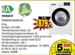 Harald Nyborg Wasco Vaskemaskine tilbud