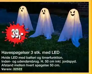 Harald Nyborg Havespøgelser 3 stk. med LED tilbud