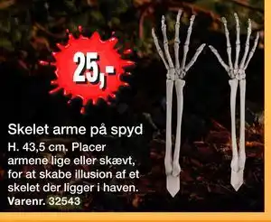 Harald Nyborg Skelet arme på spyd tilbud