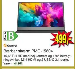 Harald Nyborg Bærbar skærm PMO-15604 tilbud