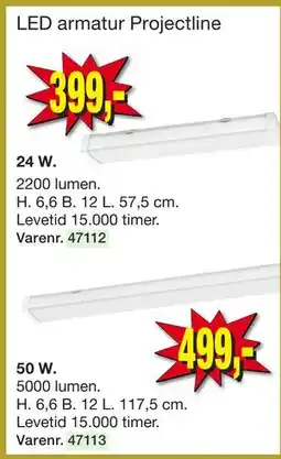 Harald Nyborg LED armatur Projectline tilbud