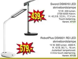 Harald Nyborg RobotPlus DSK601 RD LED skrivebordslampe tilbud