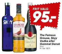 Bilka The Famous Grouse, Skyy Vodka eller Gammel Dansk tilbud