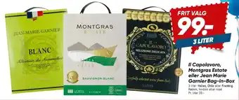 Bilka Il Capolavoro, Montgras Estate eller Jean Marie Garnier Bag-in-Box tilbud