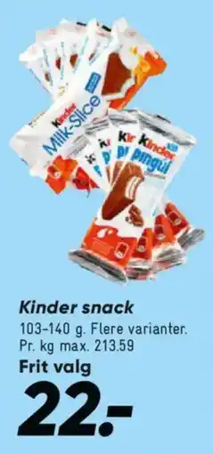 Bilka Kinder snack tilbud