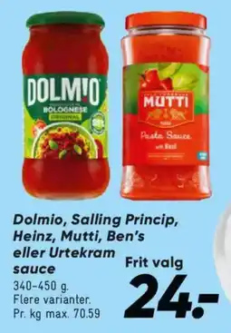 Bilka Dolmio pasta sauce tilbud