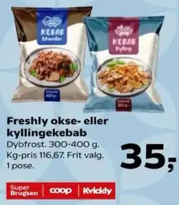 Kvickly Kebab freshly okse- eller kyllingekebab tilbud