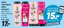 Bilka Gliss shampoo eller balsam tilbud