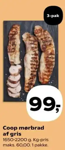 Kvickly Coop mørbrad af gris tilbud