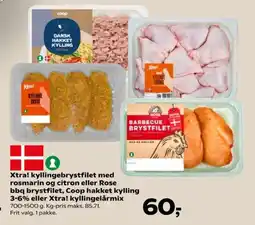 Kvickly Xtra! kyllingebrystfilet med rosmarin og citron eller Rose bbq brystfilet tilbud
