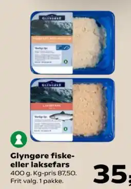 Kvickly Glyngøre fiske- eller laksefars tilbud