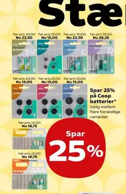 Kvickly Coop batterier tilbud