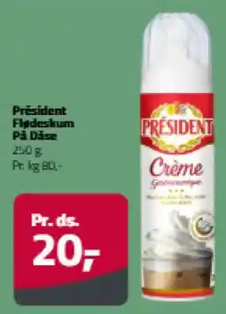 Fleggaard President flødeskum på dåse tilbud