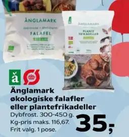 Kvickly Änglamark økologiske falafel eller plantefrikadeller tilbud