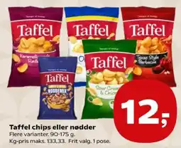 Kvickly Taffel chips eller nødder tilbud