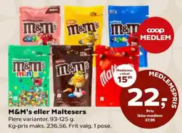 Kvickly M&M's eller Maltesers tilbud