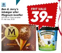 Bilka Ben & Jerry's isbæger eller Magnum isvafler tilbud