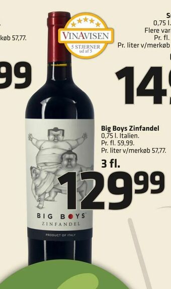 Fleggaard Big Boys Zinfandel tilbud