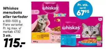 Whiskas menuboks eller tørfoder