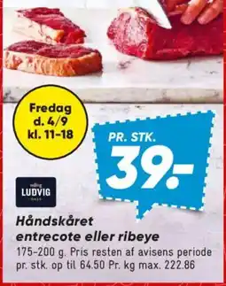Bilka Ludvig Håndskåret entrecote eller ribeye tilbud