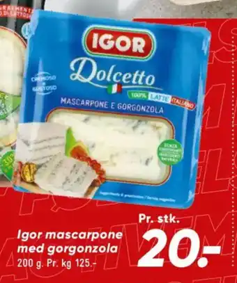 Bilka Igor mascarpone med gorgonzola tilbud