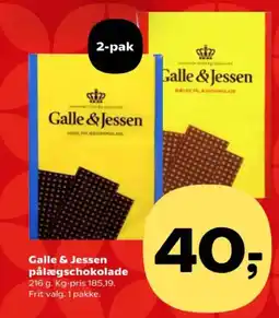 Kvickly Galle & Jessen pålægschokolade tilbud