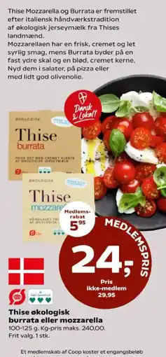 Kvickly Thise burrata eller mozzarella tilbud