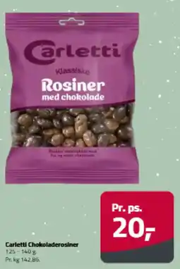 Fleggaard Carletti Rosiner med chokolade tilbud