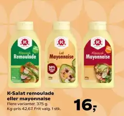 Kvickly K-Salat remoulade eller mayonnaise tilbud