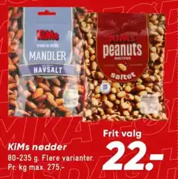Bilka KiMs nødder tilbud
