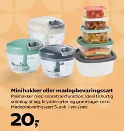 Kvickly Minihakker eller madopbevaringssæt tilbud