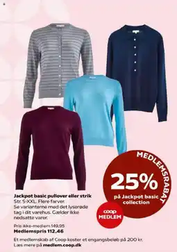 Kvickly Jackpot basic pullover eller strik tilbud