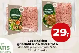Kvickly Coop hakket grisekød tilbud